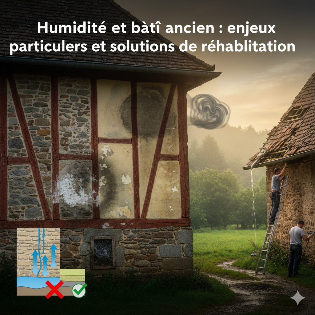 Humidité et bâti ancien : enjeux particuliers et solutions de réhabilitation